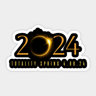 2024 Solar Eclipse American Totality Spring 4.08.24 Sticker